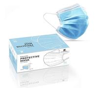 Straame 3 Ply Disposable Face Mask for General Use, Dustproof, Breathable Face Covering Protection with Flexible Design, Non-Reusable Multi-Layer Mask (Pack 100)