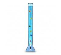 Straame 90cm Bubble Fish Lamp, Colour Changing LED Light, Sensory Room Decor & Mood Lamp, Includes Artificial Tropical Fish, Adjustable Bubble Tube, Plug-in Power, Blue Base