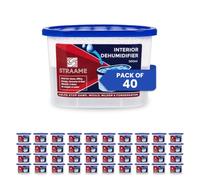 Straame Interior Dehumidifier 500ml, Moisture Absorber Crystals, Pack of 40 | No-electric design absorbs moisture for 4-6 weeks, helping reduce condensation, musty smells, mould & mildew in indoor spaces