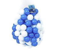 Straame Playballs, Soft Pit Balls for Kids, Small Colourful Plastic Balls, Crush Proof, No Sharp Edges, Toxic Free, Baby Approved Playball Set (Blue and White, 200 Balls)