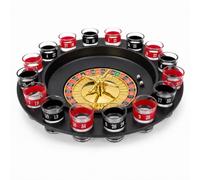 Straame Roulette Drinking Game, 16 Shot Glasses, 2 Balls, Party Set, 1 Pack