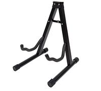 Straame Universal Guitar Stand - A-frame Guitar Holder, Sturdy, Portable & Foldable Floor Stand For All Guitars - Electric & Travel Guitar Fit Stand - Non-Slip Feet - Black