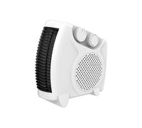 Straame Upright Portable Fan Heater with Variable Thermostat, 2 Heat Settings & Fan Mode Room Electric Heater, Easy to Use, Compact Design with Carry Handle Heater (Dual Fan Heater - 1pk)