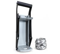 Straame Wall Mounted Can Crusher with Bottle Opener, for Recycling | fits 500ml drinks tins, one-hand pull-down action, soft non-slip grip, frees up bin space, screws to any flat surface