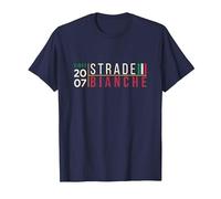 Strade Bianche Florence Italy Since 2007 Cycling T-Shirt, Men, Navy Blue, 4X-Large