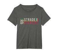 Strade Bianche Florence Italy Since 2007 Cycling T-Shirt, Women's Plus, Asphalt Grey, 5X