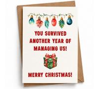 STRADIOS Funny Christmas Card for Boss Manager Workplace Holiday Humor