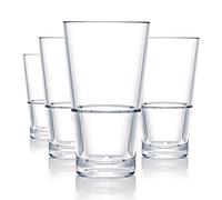 Strahl CapellaStack Polycarbonate Tumblers 14oz / 400ml - Set of 12 - Stacking Plastic Highballs