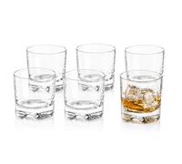 Strahl Vivaldi Polycarbonate Rocks Tumblers Set of 6 - 245ml / 8oz Clear Unbreakable Whiskey Glasses for Cocktails, Spirits & Outdoor Entertaining