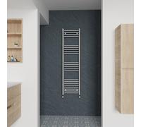 (Straight, 1400x400mm) Warmehaus Heated Towel Rail Chrome Bathroom Ladder Style Radiator Central Heating