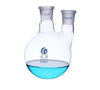 Straight 2-necks Spheroidal glass reactor Round bottom Borosilicate glass resistant Laboratory equipment(1000ml 24x24)