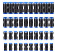 Straight Air Line Connectors 40pcs for Quick Release 6-12mm Straight | 40-piece assorted kit, fits 6mm 8mm 10mm 12mm OD tubes, high pressure resistant, PU and plastic material