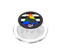 Straight Ally Pride Flag Funny Dinosaur Straight Ally Flag PopSockets PopGrip for MagSafe