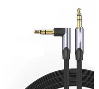 Straight/Angle Instrument Jack Lead Cable， 3.5mm Silver-Plated Braided Audio Cable For Guitar Speaker Headphone 0.5-5m(An,2m)