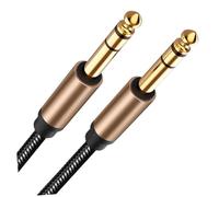 Straight/Angle Instrument Jack Lead Cable， 6.35mm Mono Male to Male Audio Cable for Guitar Mixer Amplifier 1.5-1.8m(1.5m)