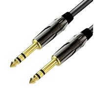 Straight/Angle Instrument Jack Lead Cable， 6.35mm TRS Male To Male Audio Cable For Guitar Amp Mixer Speaker 1-15m(Trs,10m)