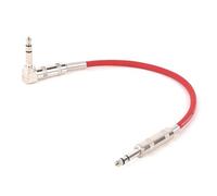 Straight/Angle Instrument Jack Lead Cable， 6.35mm TRS Male To Male Cable Straight To Right Angle Guitar Keyboard Multicolor 0.3-15m(Red,5m)