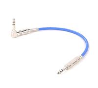 Straight/Angle Instrument Jack Lead Cable， 6.35mm TRS Male To Male Cable Straight To Right Angle Guitar Keyboard Multicolor 0.3-15m(Blue,0.3)