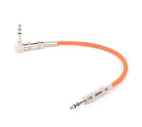 Straight/Angle Instrument Jack Lead Cable， 6.35mm TRS Male To Male Cable Straight To Right Angle Guitar Keyboard Multicolor 0.3-15m(Orange,0.3)
