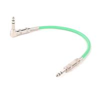 Straight/Angle Instrument Jack Lead Cable， 6.35mm TRS Male To Male Cable Straight To Right Angle Guitar Keyboard Multicolor 0.3-15m(Green,0.3)