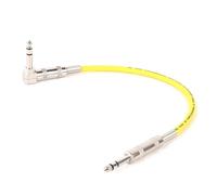 Straight/Angle Instrument Jack Lead Cable， 6.35mm TRS Male To Male Cable Straight To Right Angle Guitar Keyboard Multicolor 0.3-15m(Yellow,5m)