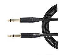 Straight/Angle Instrument Jack Lead Cable， TRS Male to Male 1/4 inch Stereo Interconnect Cable for Guitar Bass Amp Multiple Lengths(5m)