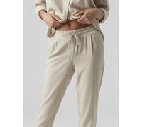 Vero Moda Trousers Jesmilo Linen-Blend Straight Ankle Ecru