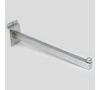 Straight Arm Square with Ball End for Slatwall Panels, Heavy Duty Display (12 Inch - 1 arm)