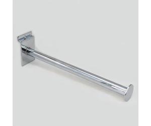 Straight Arm with Disc End for Slatwall Panels, Heavy Duty Display, Chrome Finish (6)