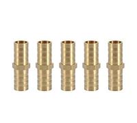 Straight Barbed Connector Pipe Adapter Brass Connector With Sizes 6/8/10/12/14/16/20mm 5 Pieces For Plumbing Fixtures (10 mm 5 Pieces)