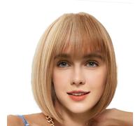 Straight Bob Wig - Synthetic Bob Wig, Skin Friendly Wig | Natural Short Wig with Heat Resistant Bob Reflections, Natural Looking Straight Short Wig, Sos Wigs