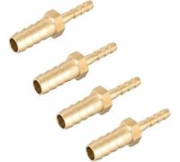 Straight Brass Barb Fitting Reducer, Fit Hose ID 8mm to 6mm 4pcs