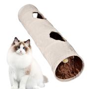 Straight Cat Tunnels - Foldable Interactive Kitten Play Tube, Durable tunnel toy, pet tube, portable play tunnel | Best for cats, rabbits, ferrets, puppies, indoor play, chasing and traini