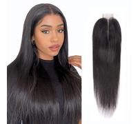 Straight Closure 2x6 Lace Closure Human Hair with Middle Parting Clear HD Straight 2x6 Human Hair Kim K Closure 16 Inch