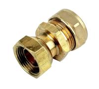 Straight Compression Tap Connector 22mm x ¾" (L)53.5mm, 1 in Pack
