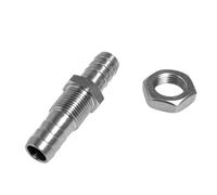 Straight connectorPagoda Tail Barb Connector, Straight-Through Pipe Connectors with Thread, Equal Diameter Stainless Steel 1pc(32mm)