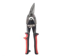 Straight Cut Compound Action Aviation Snips, 250mm Heavy Duty Straight Aviation Tin Snips Sheet Metal Cutters Cutting Shears Cut, or Aluminium, Sheet UPVC, Wire Mesh, Leather, Copper