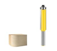 Straight Cut Flush Trim Router Bit, 8mm Shank Carbide Woodworking Milling Cutter Tool with Top Bearing(8x12.7x63mm)