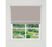 Straight Diamante Edge Border Dimout Roller Blind (165cm Drop) 180cm Natrual