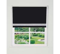 Straight Diamante Edge Border Blackout Roller Blind 165cm Drop x 70cm - Black, Easy Install, Glamorous
