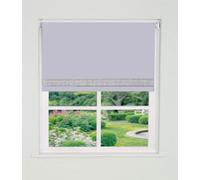 Straight Diamante Edge Border Dimout Roller Blind (165cm Drop) 95cm White