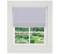 Straight Diamante Edge Border Dimout Roller Blind (165cm Drop) 100cm White
