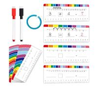 Straight Digital Mathematic,Addition Subtraction Preschool Toys | Double Sided Erasable Math Tools with Storage Ring | For Girls Home Nurseries School