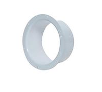 125mm / 5 Inch Straight Duct Connector - Wall Flange - Round PVC Ducting - Ventilation Pipe, Hose, Tube