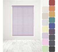 Straight Edge Dim-Out Roller Blind - Easy Fit Home Office - 150cm Width x 160cm Width Drop - Lavender