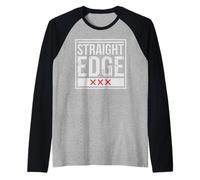 Straight Edge Saying Quote for Straight Edger Lifestyle XXX Raglan Baseball Tee