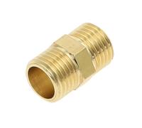 Straight Elbow 3-Way 4-Way Plug Nut Gasket Pipe Fittings, Brass BSP Male Female Adapter Coupler Connector 1pc(Straight-MM,1/2inch)