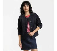 Straight Fit Short Denim Jacket Untreated Blue