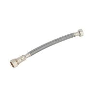 Straight Flexible Compression Hose with ISOLATING Valve 22MM X 3/4" X 300MM, Bore: 13mm, Polymer Braid, Demountable & Reusable, 1 in Pack