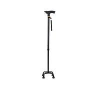Straight Four-Legged for The Elderly with Lighted Bent Handle Retractable 4-Legged Quadrangular Cane with Light